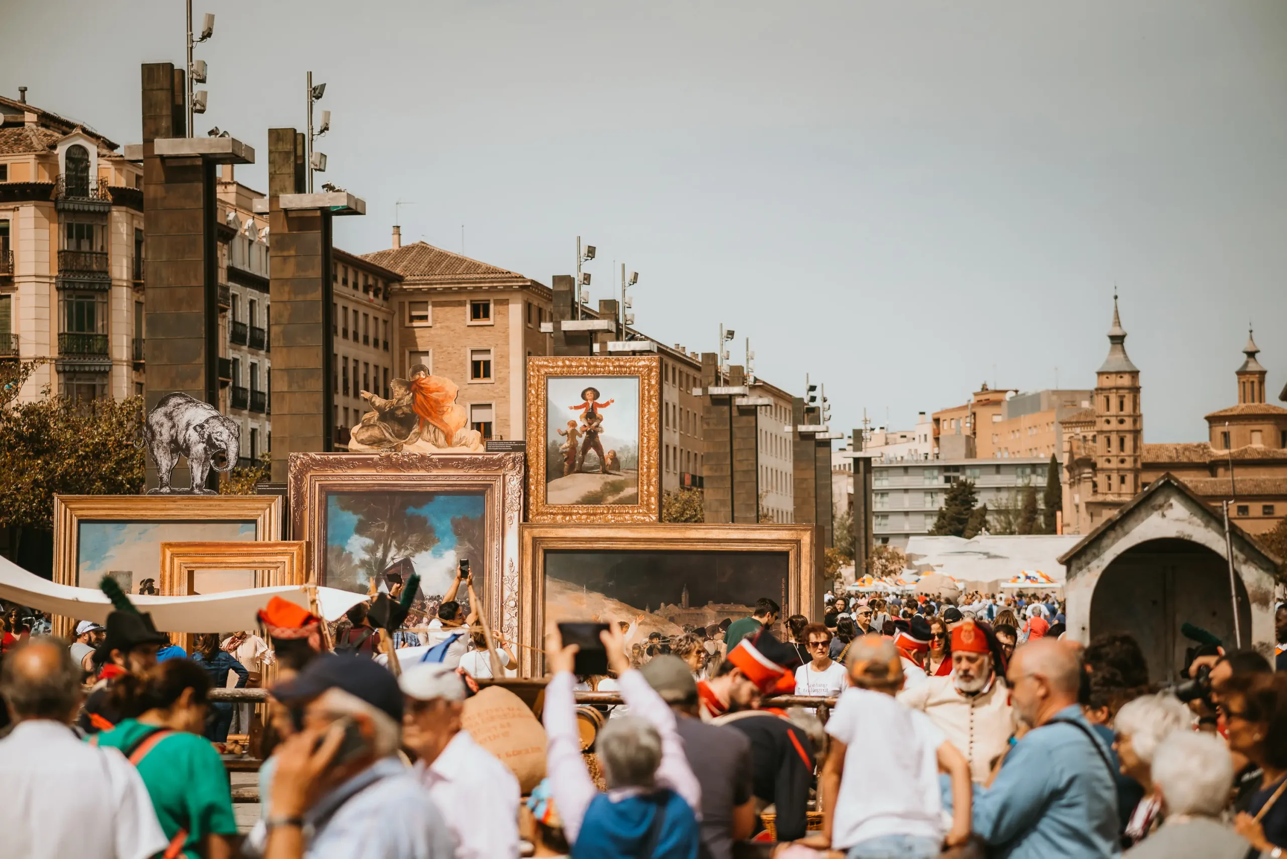 Plaza del Pilar durante las Fiestas Goyescas 2023